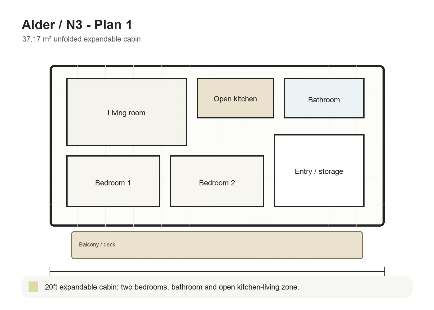 Alder N3 unfolded floor plan