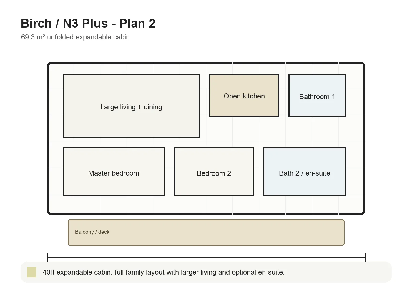 Birch N3 Plus unfolded floor plan