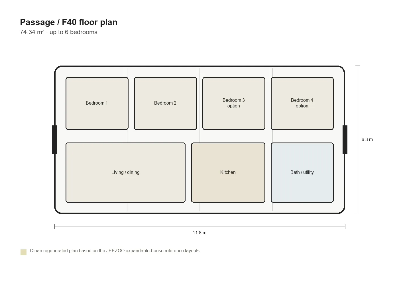 Passage F40 floor plan