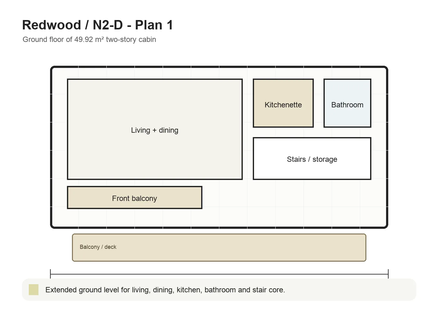 Redwood N2-D ground floor plan