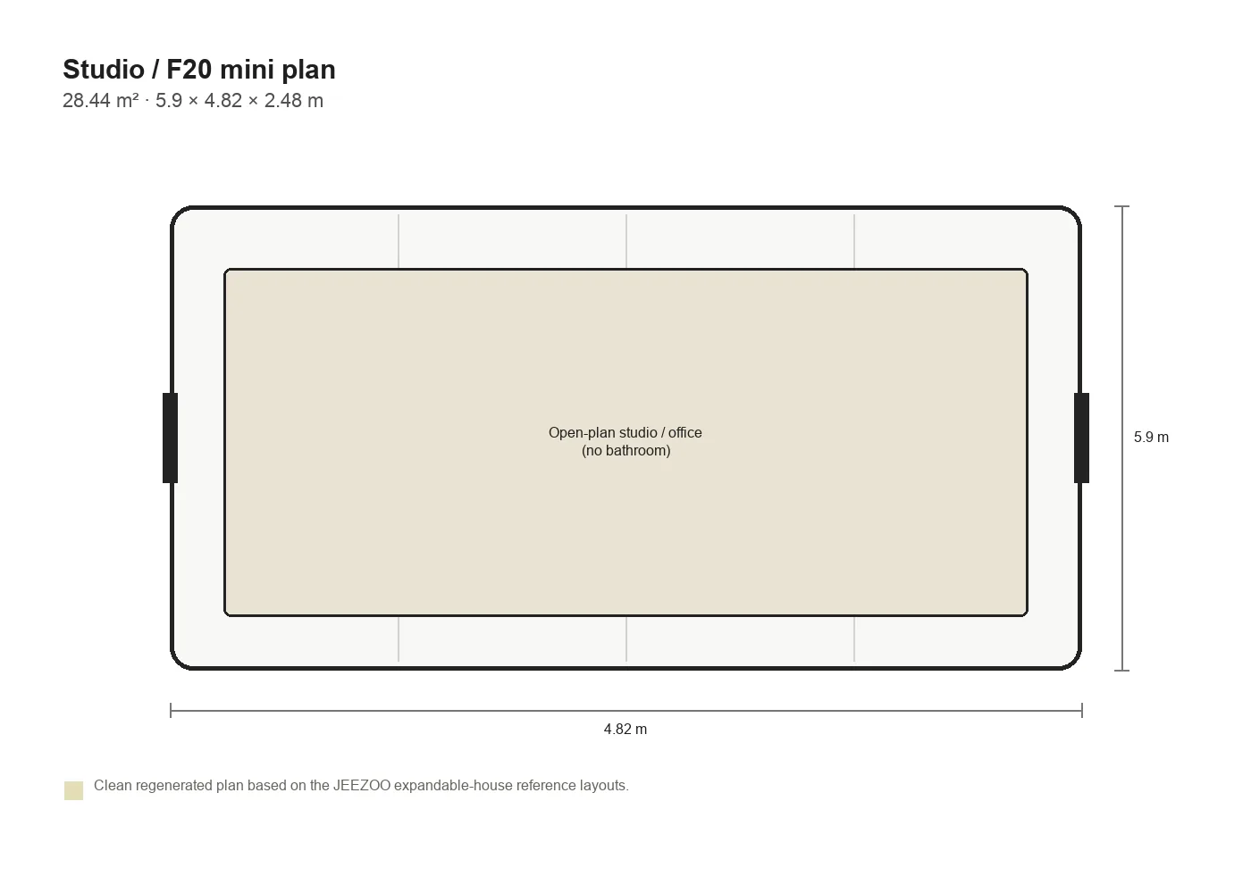 Studio F20 mini open plan