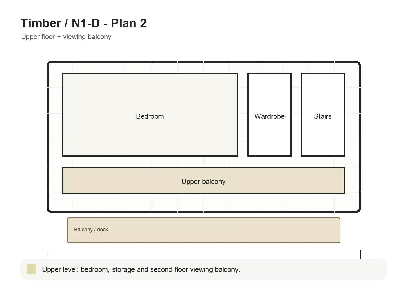 Timber N1-D upper floor plan
